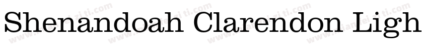 Shenandoah Clarendon Light Regular字体转换